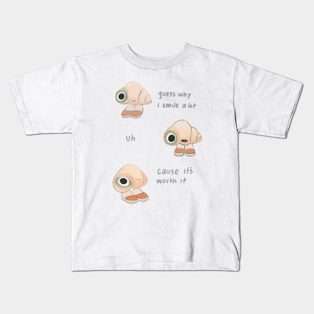 Guess why I smile a lot Kids T-Shirt by crankycranium